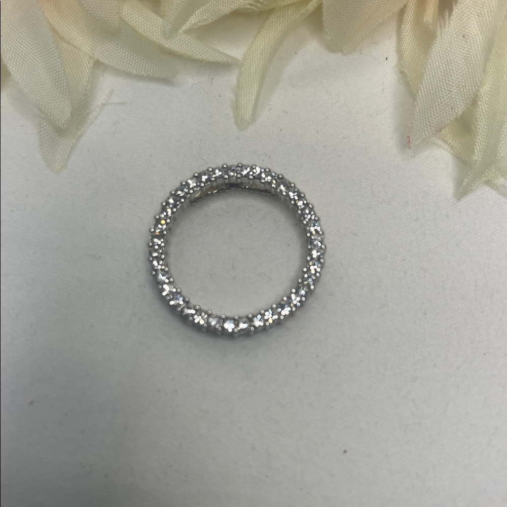 Silver Rhinestone Pendant EUC